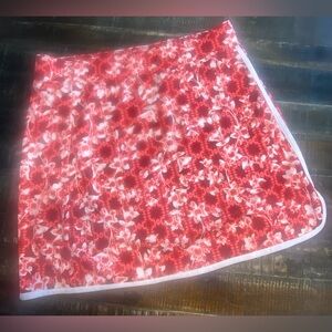 St. John's Bay Burgundy Floral Skort size M